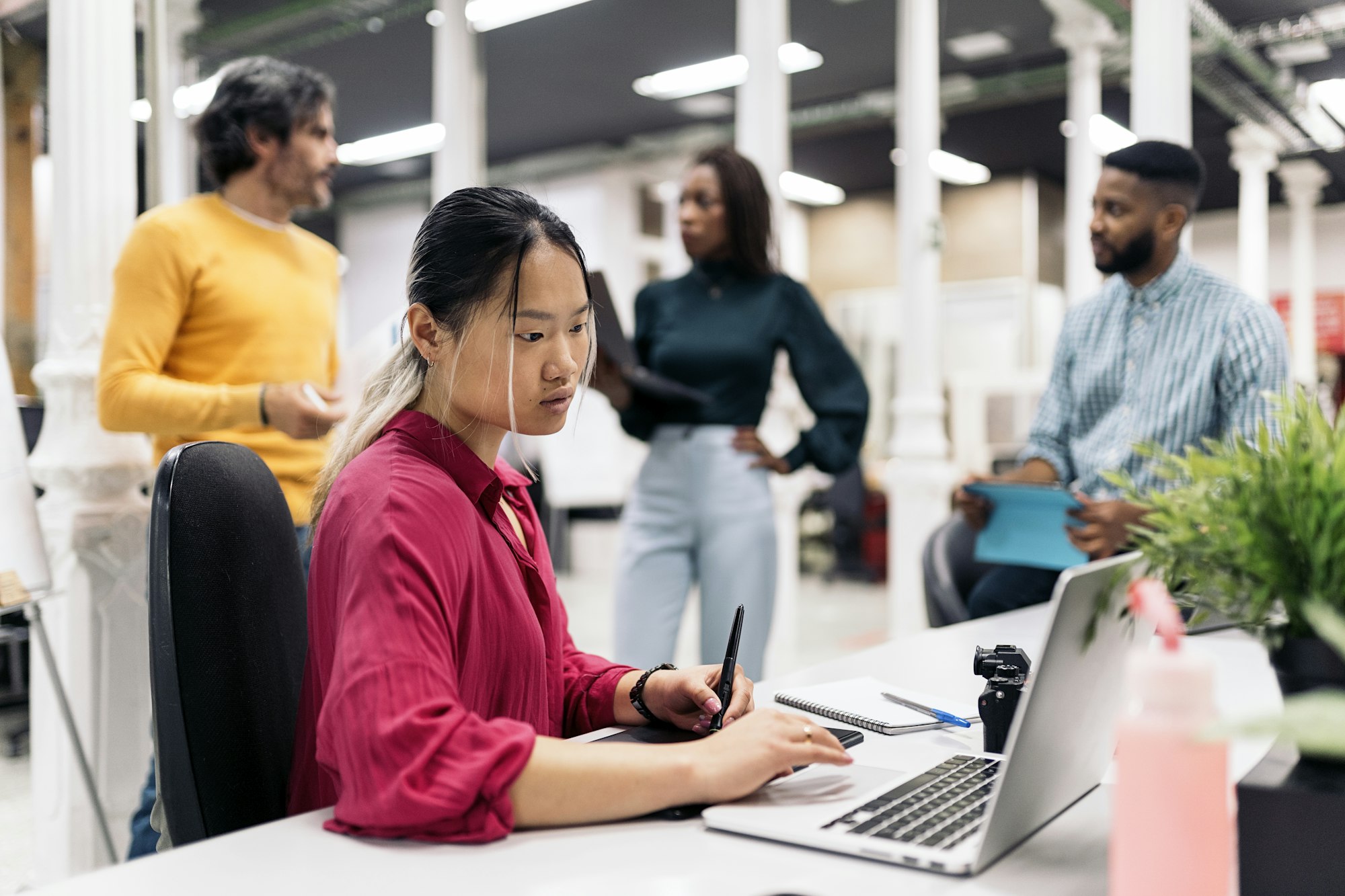 Multicultural Office Workers Working