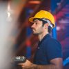 Male warehouse worker portrait in warehouse storage